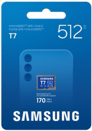 Samsung T7 512GB U3 V30 A2 UHS-I 170MB/s с адаптер