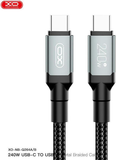 Xo Design Nb-q264a Data Charging Cable Usb-c To Usb-c 240w 1m Black