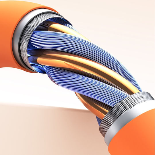 Usams USB 2.0 Cable USB-C Male - USB-A 18W Orange 1m SJ786USB03