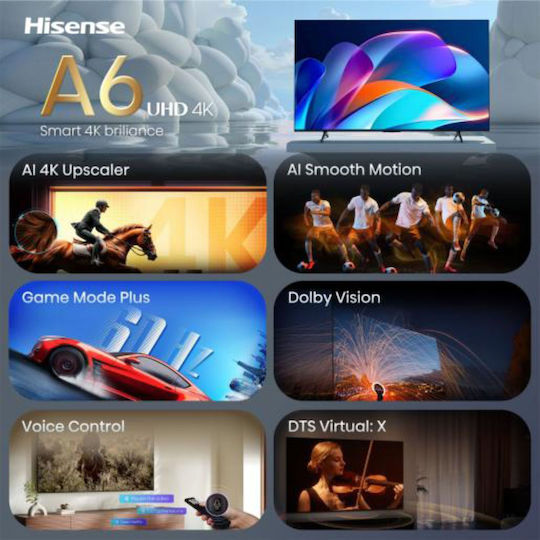 Hisense Smart Televizoare 58" 4K UHD LED A6S HDR (2026) 58A6S
