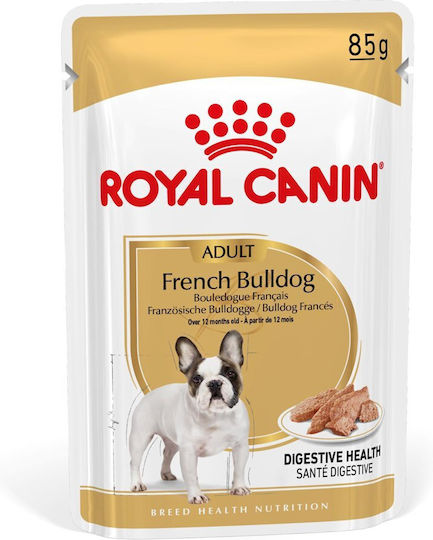 Royal Canin French Bulldog Υγρή Τροφή Σκύλων σε Φακελάκι με Κρέας 12x85gr