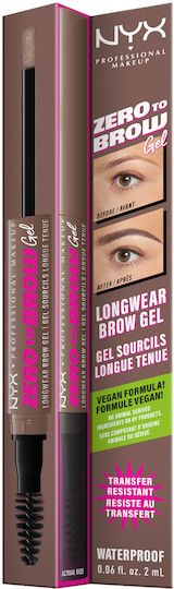 NYX Professional Makeup Zero To Brow Μολύβι για Φρύδια Ash Brown
