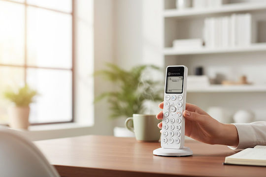 Motorola DOT 411 Безжичен Телефон Бял