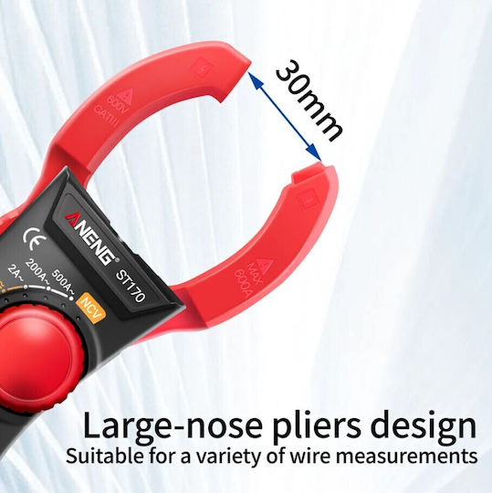 Aneng Digital Clamp Meter 500A AC ST170-RED True RMS