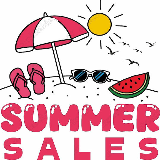 Αυτοκόλλητο Εκπτώσεων - Summer Sale 130 - 50cm X 50cm