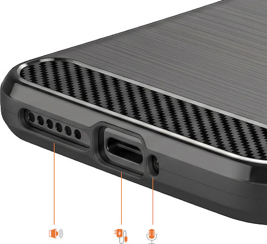 Avizar Case Xiaomi 17 Ultra In Silicone Carbon Effect Brushed Texture Black