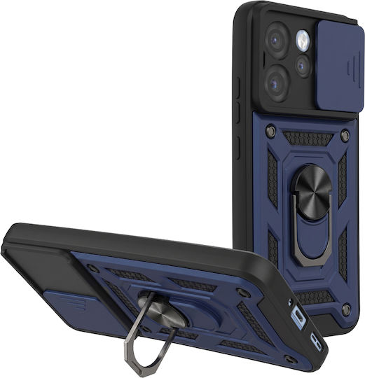 Avizar Case Oppo Reno 15 Pro Ring Stand Sliding Camera Cover Night Blue