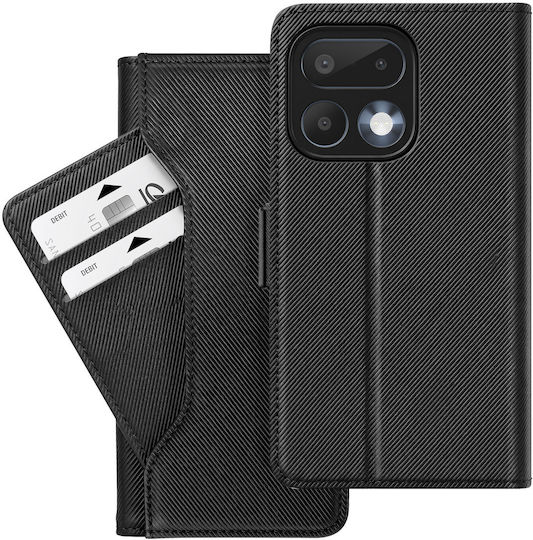 Avizar Case Realme 16 Pro Textured Leather Effect Mirror Card Slot Black