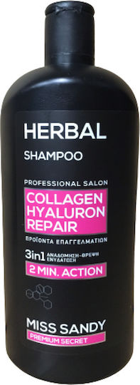 Herbal Collagen Hyaluron Repair Shampoo zur Restrukturierung, Pflege und Feuchtigkeitsversorgung 750 ml