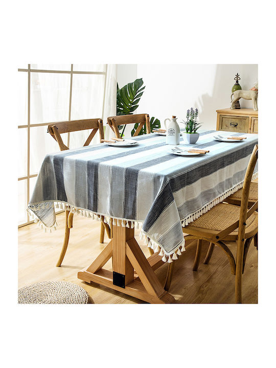 FRIPIA FRIPIA Leinen Tischdecke Grau 140x250cm