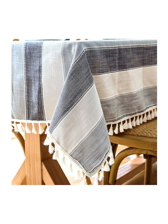 FRIPIA FRIPIA Leinen Tischdecke Grau 140x250cm