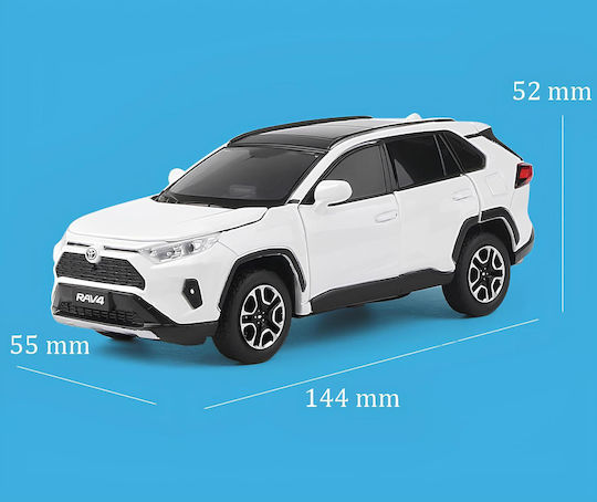 Toyota Rav4 2020 Weiß Maßstab 1:32 Metallische LED Lichter Sound