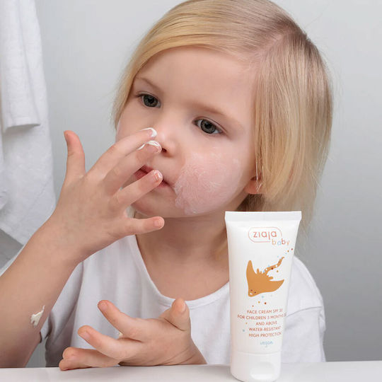 Ziaja Sun SPF30 Emulsie Solară Rezistentă la Apă Pentru Copii Pentru Față 50ml