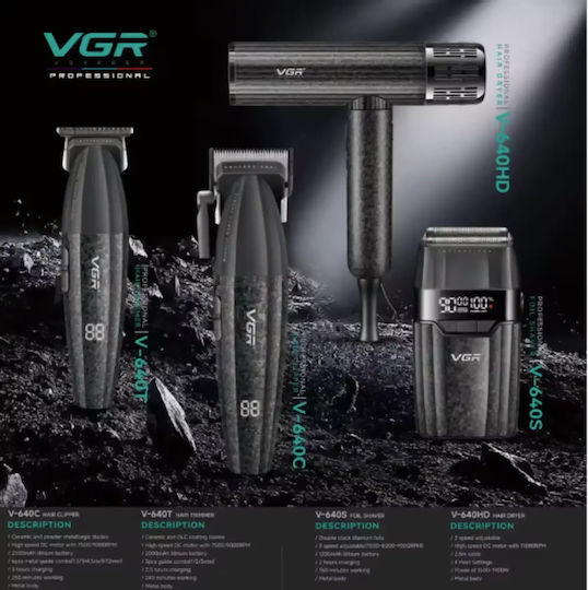 VGR Professional Hair Clipper Set Black V-640 S4