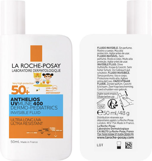 La Roche Posay Anthelios Uvmune 400 Waterproof Kids Sunscreen Emulsion SPF50 50ml