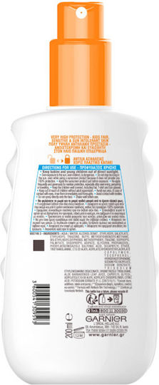 Garnier Ambre Solaire Sensitive Advanced SPF50+ Waterproof Kids Sunscreen Spray for Face & Body 200ml