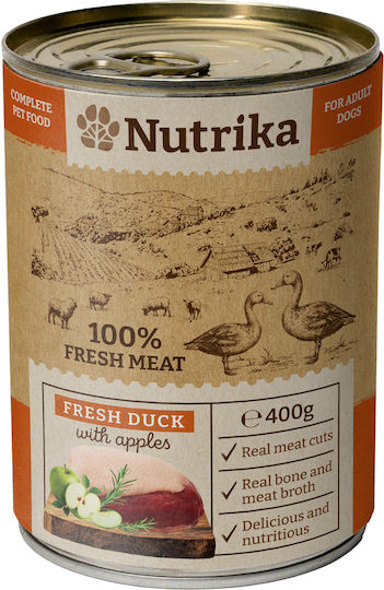 Nutrika Течна Храна За Кучета В Може Да Диета С Патица Месо Черен Дроб Трици И Свинско Месо Без Зърнени Храни 400гр