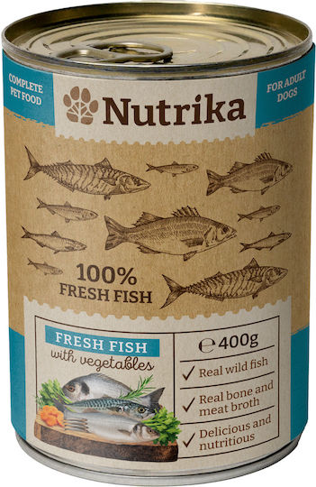 Nutrika Течна Храна За Кучета В Може Да С Риба Зеленчуци Месо Черен Дроб Турция Свинско Месо И Морков Без Зърнени Храни 400гр