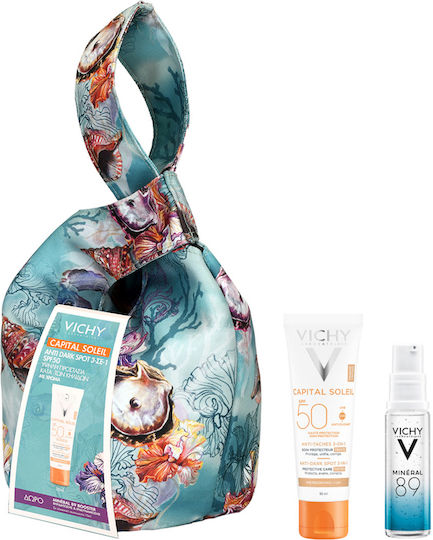 Capital Soleil Σετ με Αντηλιακό Προσώπου & Serum SPF50 με Χρώμα 3τμχ