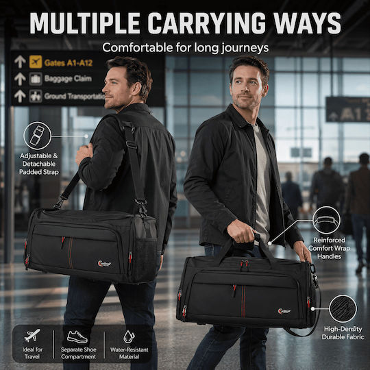 Cardinal Săc Voiaj 63l Negru Textil M70xL29xÎ31cm
