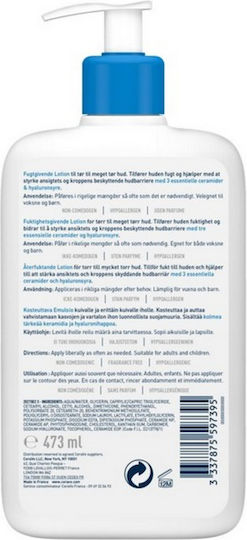 CeraVe Moisturising Moisturizing Lotion Body with Hyaluronic Acid for Dry/Very Dry Skin 473ml