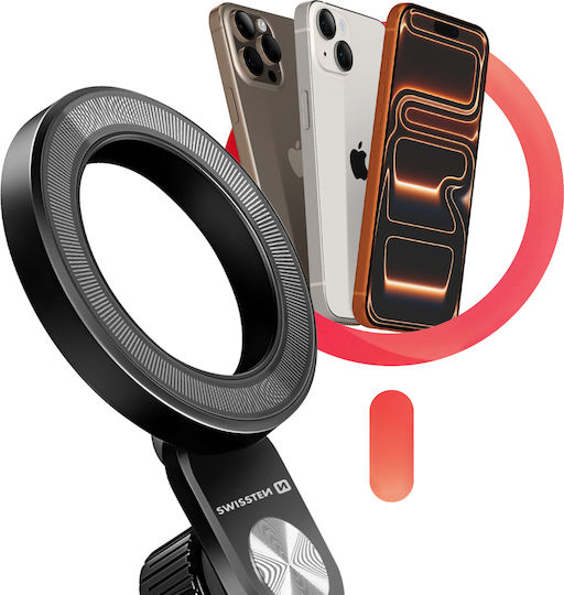 Swissten Magsafe Mount Iphone Adjustable Rotatable All-terrain Grip Mount Black