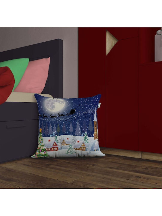 Stewehome Μαξιλαροθήκη 3d Ψηφιακή Εκτύπωση Θεματική Χριστουγέννων Πολύχρωμο