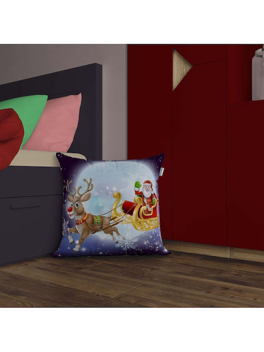 Stewehome Față De Pernă 3D Imprimare Digitală Tematică De Crăciun Multicoloră