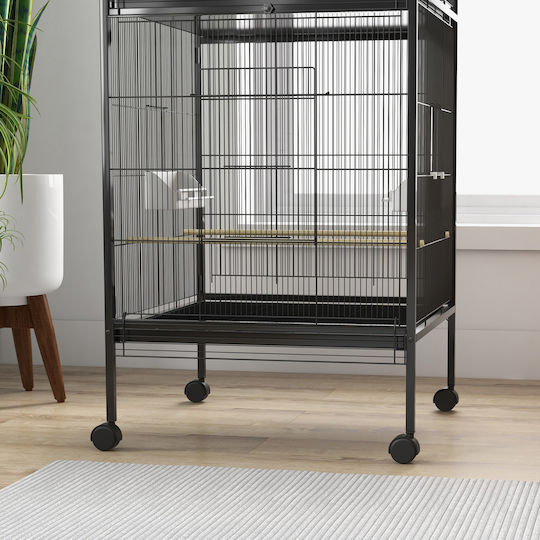Pawhut Colivie Pentru Păsări 71.8x71.8x170.2cm Neagră