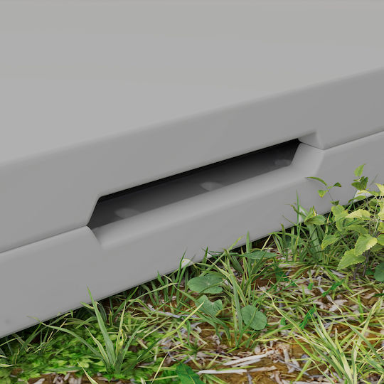 Outsunny Metal Camping Table Folding 86x86x74cm White