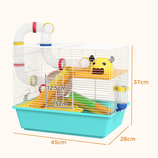 Pawhut Rodent Cage 45x28x37cm