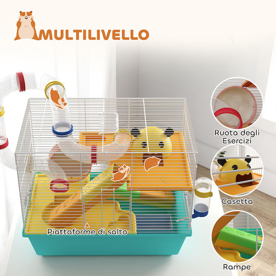 Pawhut Rodent Cage 45x28x37cm