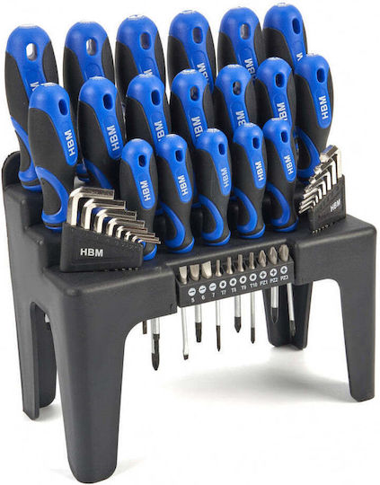 HBM Machines Set de 44 Șurubelnițe Magnetice