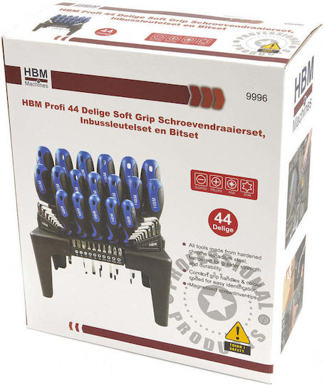 HBM Machines Set de 44 Șurubelnițe Magnetice