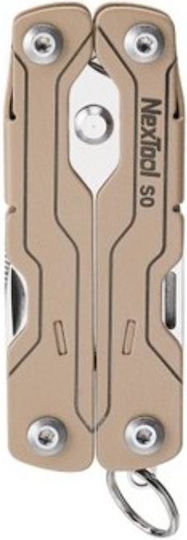 NexTool Sailor Πολυεργαλείο Μπρελόκ Μπεζ σε Θήκη