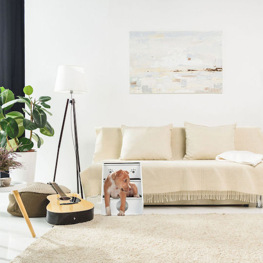 Relaxdays Trepte Auto pentru Câine Albe