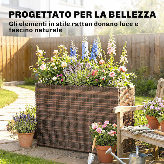 Outsunny Plastic Brown Planter Box