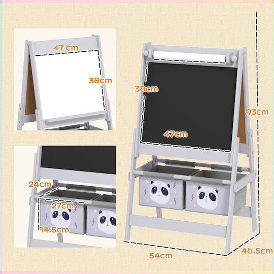 Aiyaplay Kids Double Sided Floor Markerboard / Blackboard 54x46.5x93cm