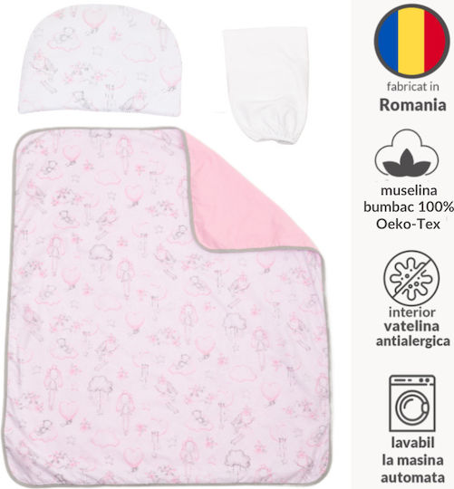 Kidizi Baby Bettwäsche-Set Für Krippe Rosa 3 Stück