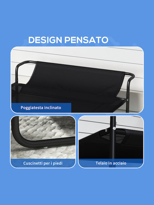Pawhut Elevated Dog Bed Black 106x81cm