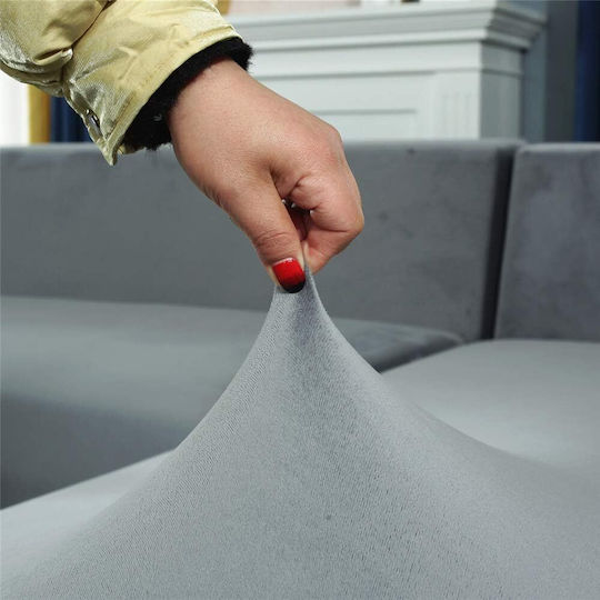 Elastische Abdeckung Für Ecksofa Grau