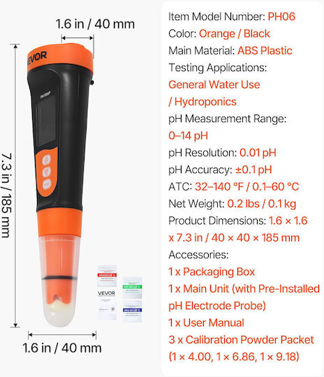 Vevor PH Meter PHJSYSXZKPHBZ4CJT001V9