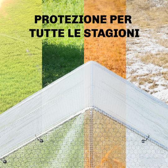 Outsunny Αδιάβροχος Μουσαμάς 140gr/m² 5x3μ. Ελαφρού Τύπου Λευκός