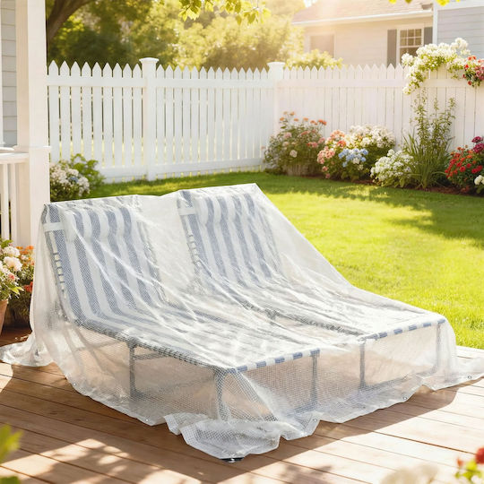 Outsunny Αδιάβροχος Μουσαμάς 140gr/m² 5x3μ. Ελαφρού Τύπου Λευκός