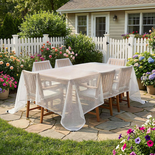 Outsunny Αδιάβροχος Μουσαμάς 140gr/m² 6x4μ. Ελαφρού Τύπου Λευκός