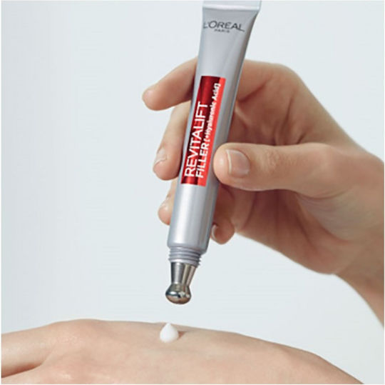 L'Oreal Paris Revitalift Filler Κρέμα Ματιών για Ενυδάτωση , Αντιγήρανση & Σακούλες 15ml