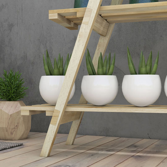 Outsunny Wooden Plant Stand 100x36x112cm