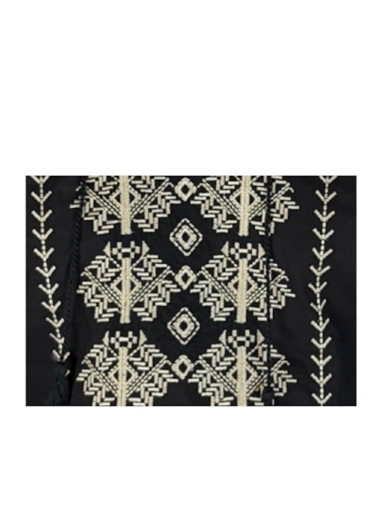 Herrenblusen Schwarz Beige