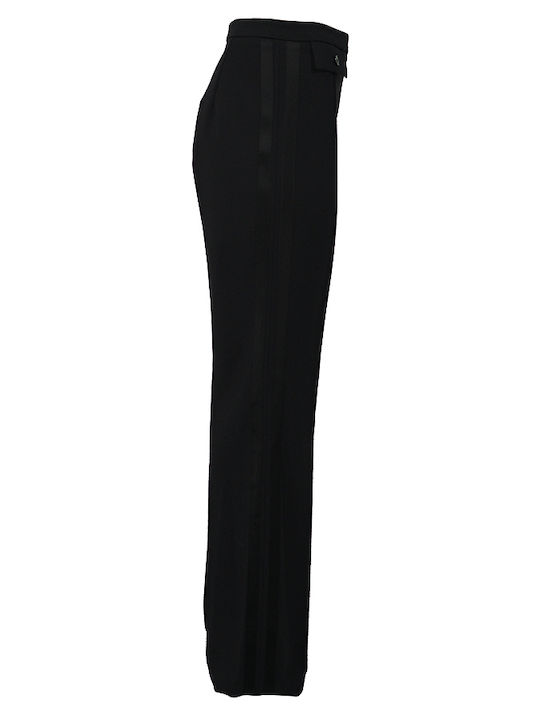Women's Crepe Pantaloons in Palazzo Fit Floral Black