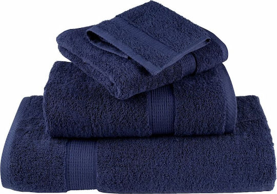vidaXL Set Of 10 Hotel Hand Towels 50x30cm Blue